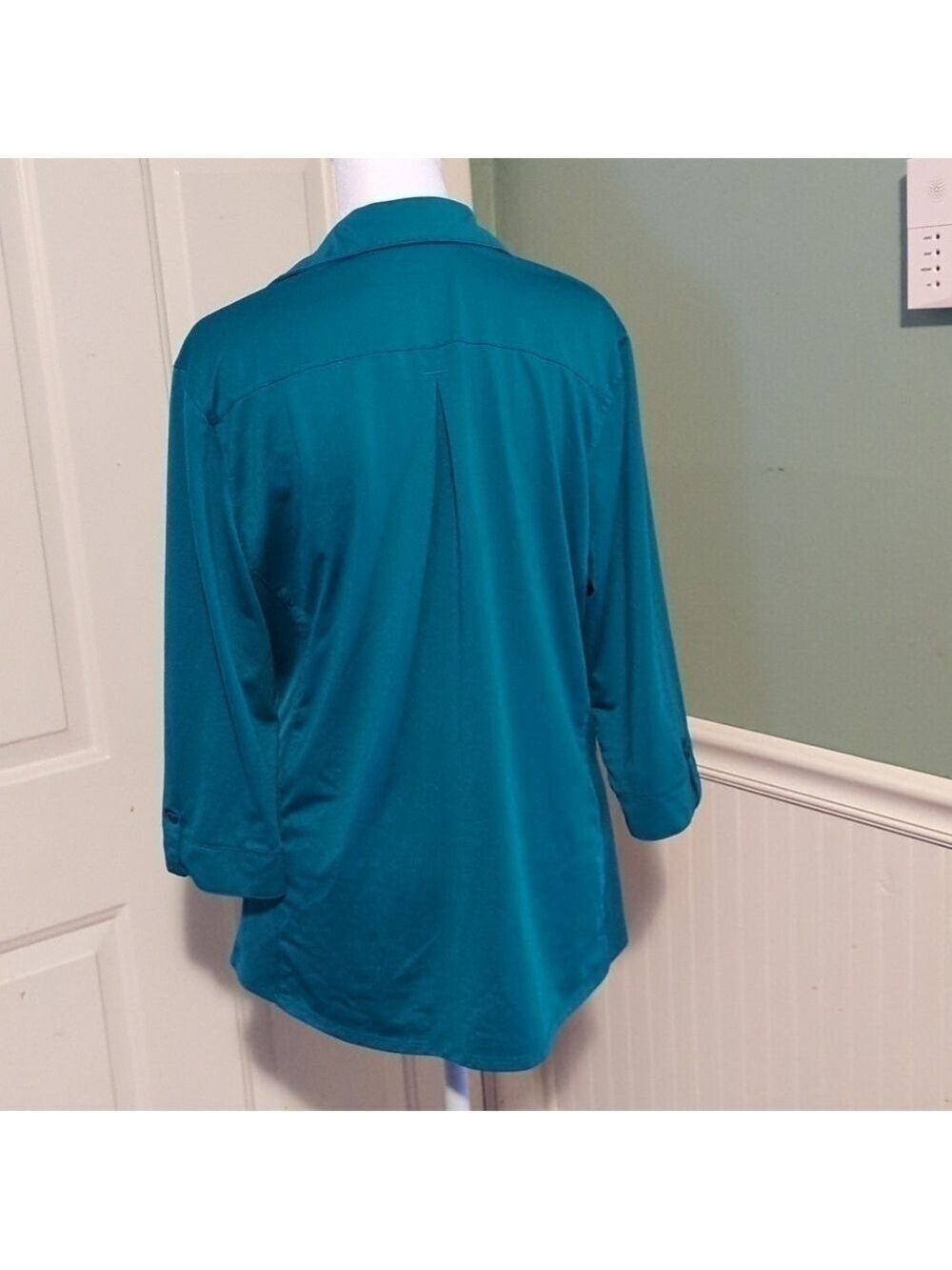 OGIO Polo Shirt Ladies Large Teal V-Neck - Picture 7 of 13